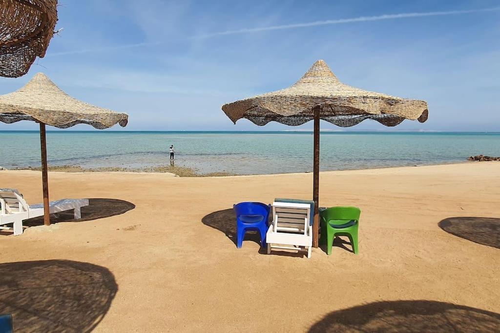 Casablanca Beach Direct Sea View Tow Bedroom Apartment 후르가다 외부 사진